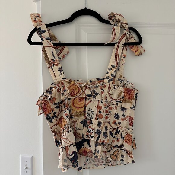 NWT Ulla Johnson Cleo Ruffled Floral Cotton Top Size 4 - Picture 8 of 15